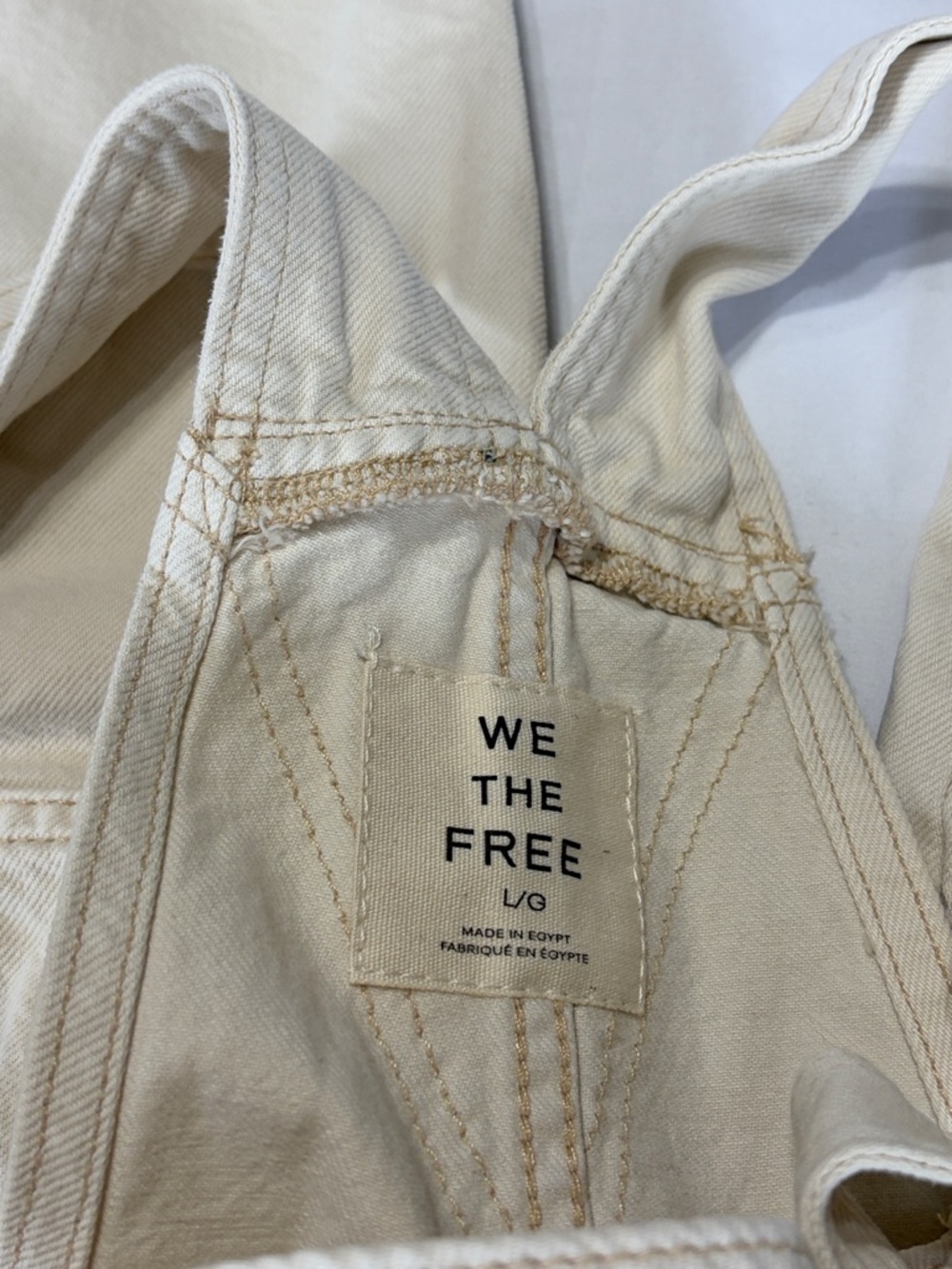 We The Free Rambler Overalls in Cream Size L NWT - Picture 15 of 15